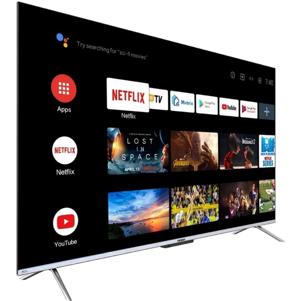 Haier 65P7GT-P, 65 Inches 4K Ultra HD Smart LED TV, Grey