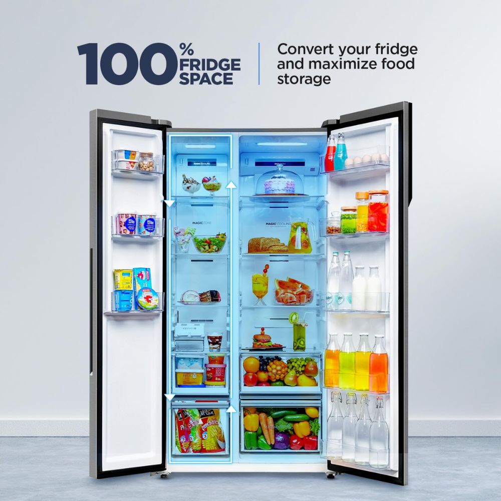 Haier 596L 3 Star Inverter Frost Free Side by Side Fridge (HES