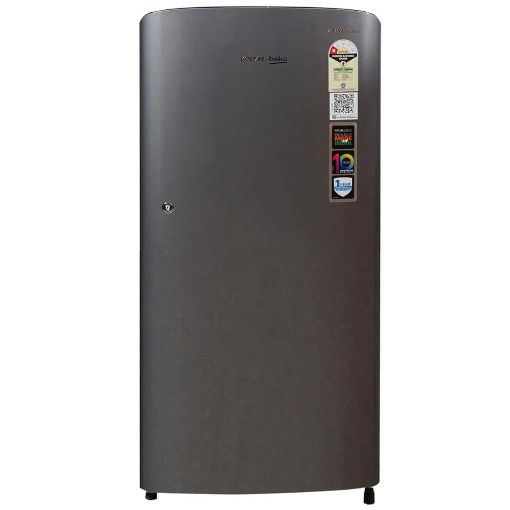 Voltas Beko 175 Ltrs, 2 Star Direct Cool Single Door Refrigerator (RDC208D1, Grey)