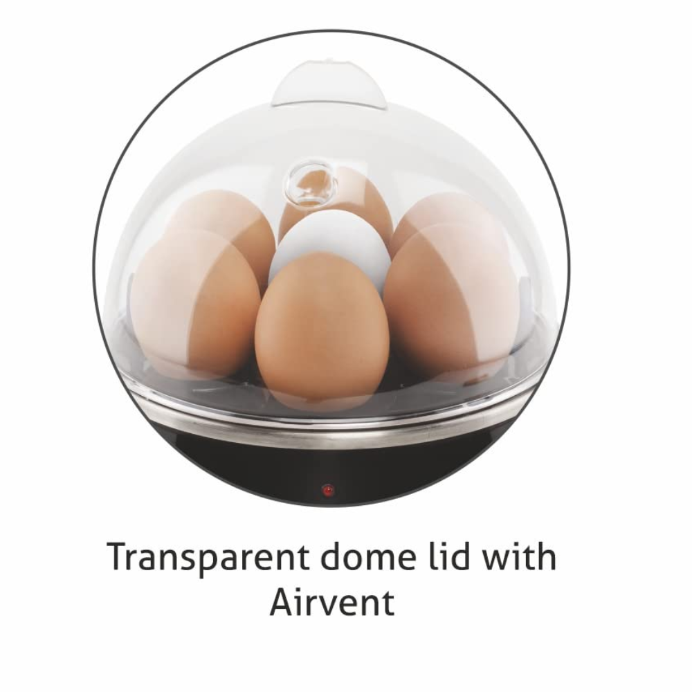 Glen SA3030EB7, 350 Watts Egg Boiler 7 Egg, 1 Poaching Cup, Auto shut Off (Grey)