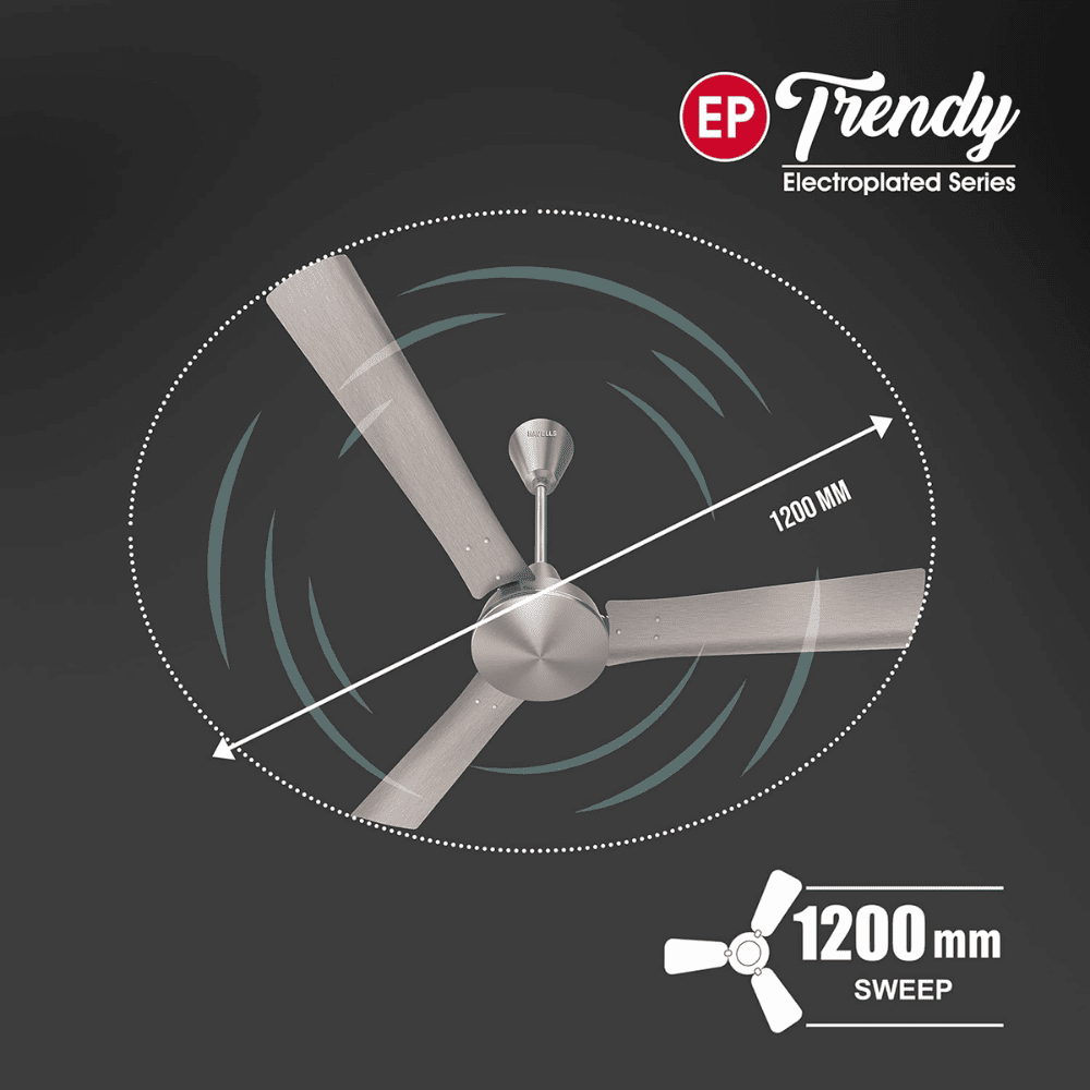 Havells EP TRENDY, 1200mm 3 Blade Air Ceiling Fan