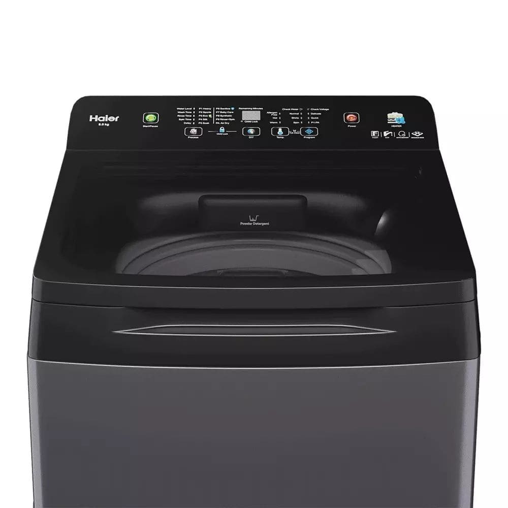 Haier 7.5 Kg 5 Star Fully Automatic Top Load Washing Machine (HWM75-H688S8,Black)