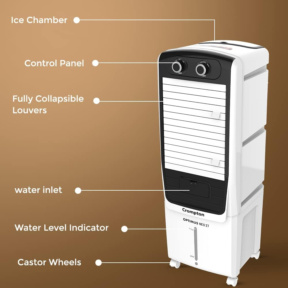 Crompton 27 Ltrs Tower Air Cooler (Optimus 27 Neo)