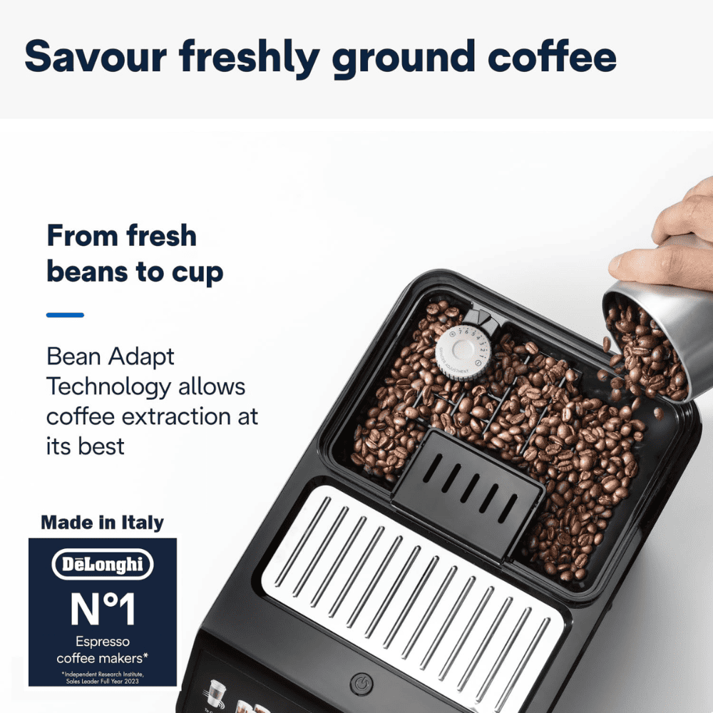 Delonghi ECAM450.65, Eletta Explore Bean Fully Automatic Beverage Hot & Cold Coffee Machine, Silver Black