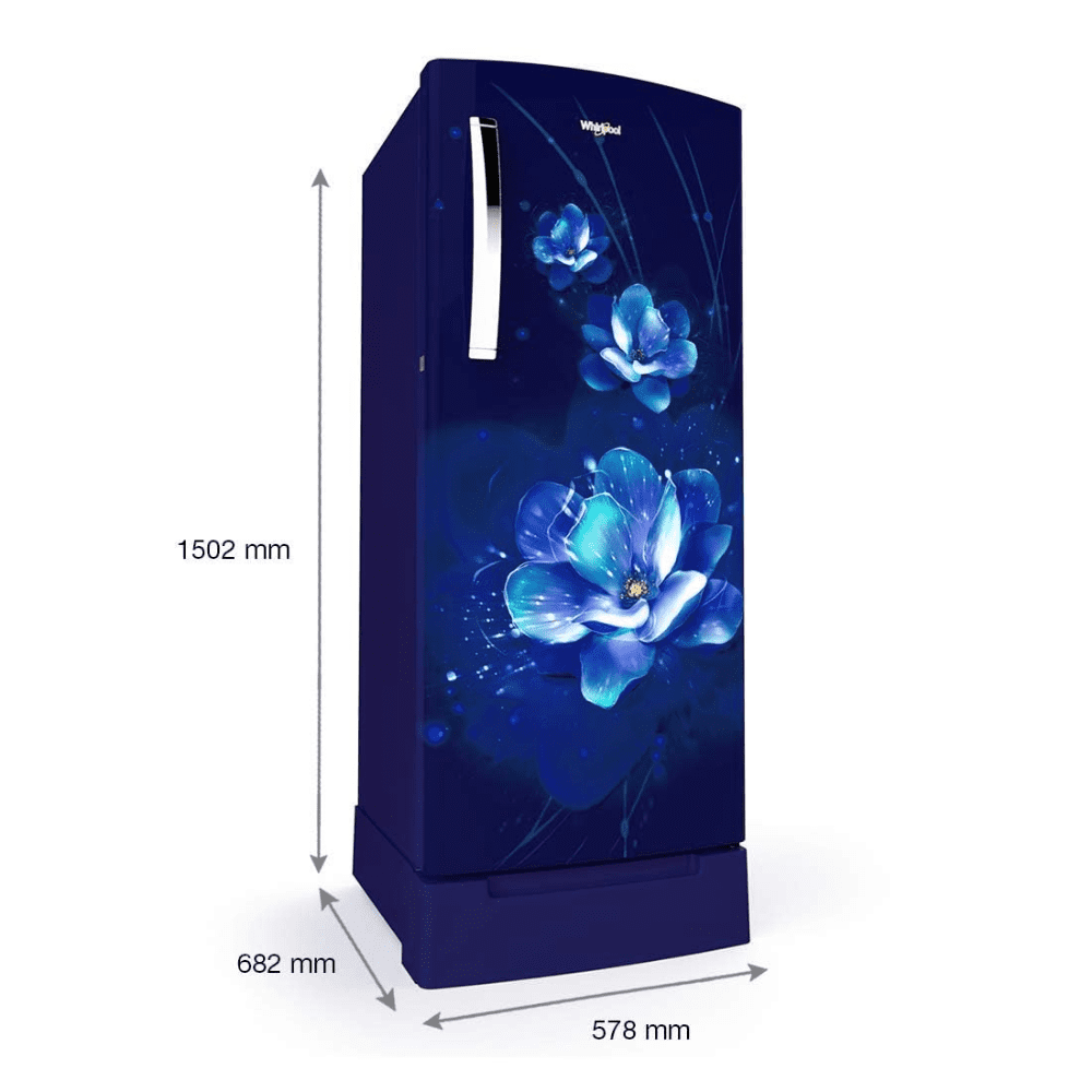 Whirlpool 215 Ltrs 3 Star Inverter Ice Magic PRO Direct Cool Single Door Refrigerator (230 IMPRO ROY 3S, Sapphire Mulia)