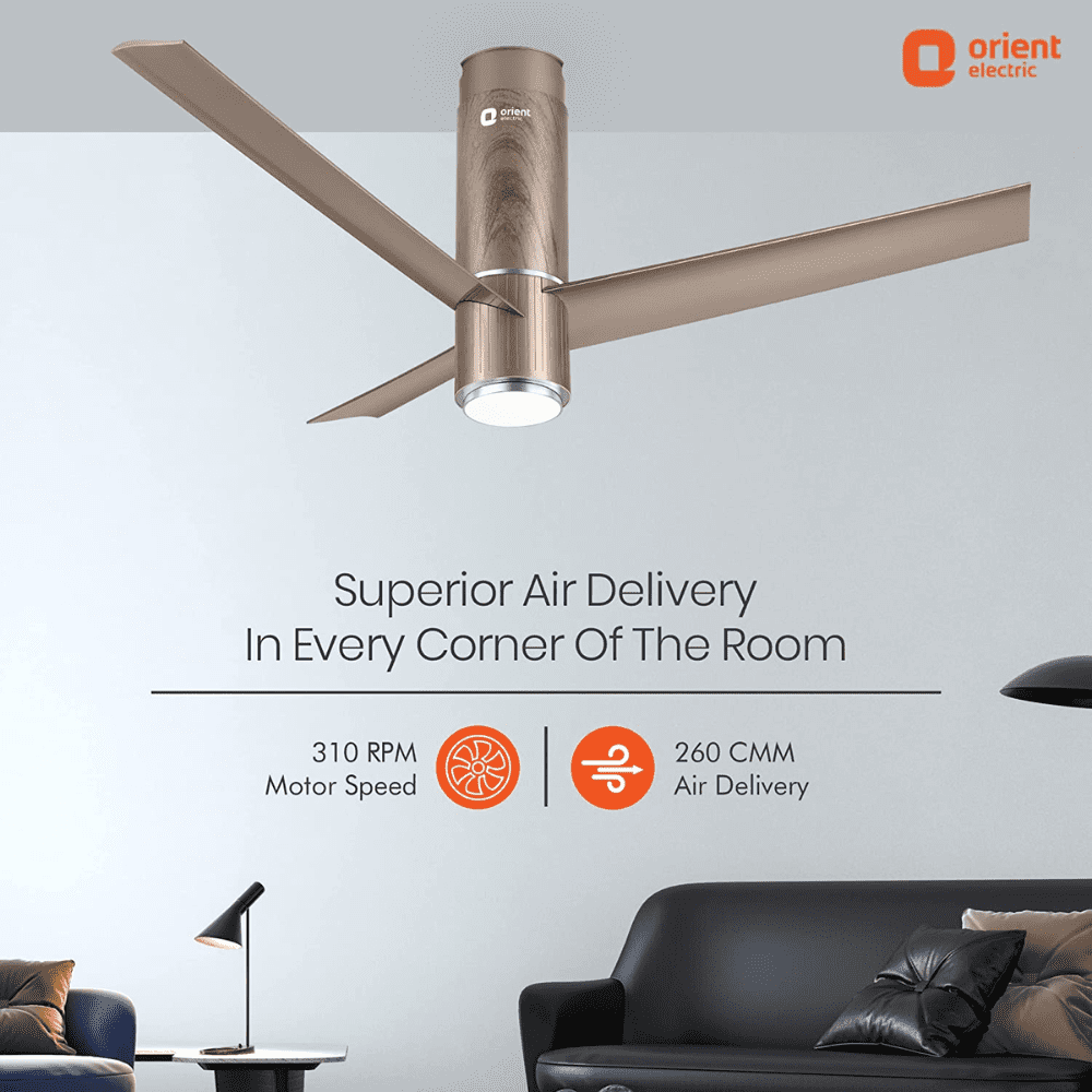 Orient AEROSLIM, 1200mm Blade Decorative Metallic Ceiling Fan