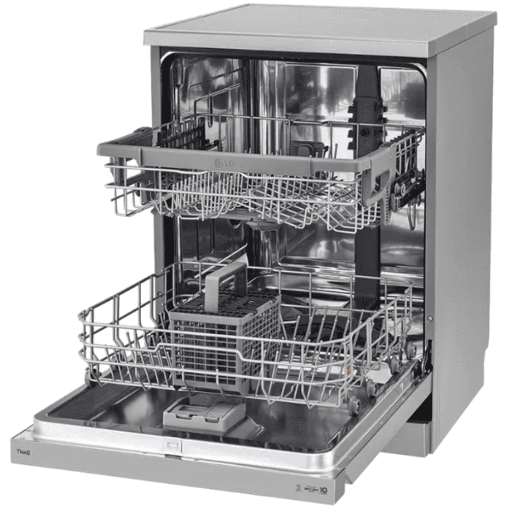 LG 14 Place Settings Free Standing Dishwasher with Inverter Direct Drive Technology (DFB512FP, Platinum Silver)