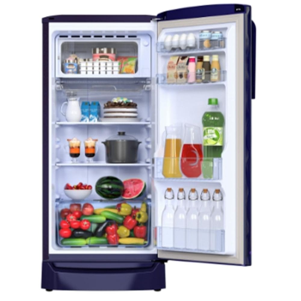 Godrej 184 Ltrs 5 Star Inverter Single Door Refrigerator (RD EMARVEL 207C TDF FU, Blue)