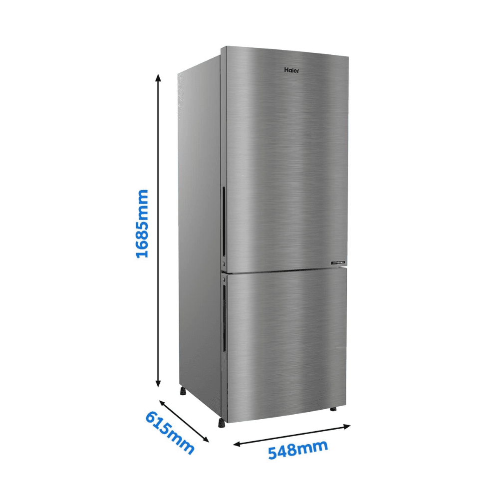HAIER 265 ltr 2 Star Double Door Refrigerator (HRB-3152BIS-P, Silver Grey)