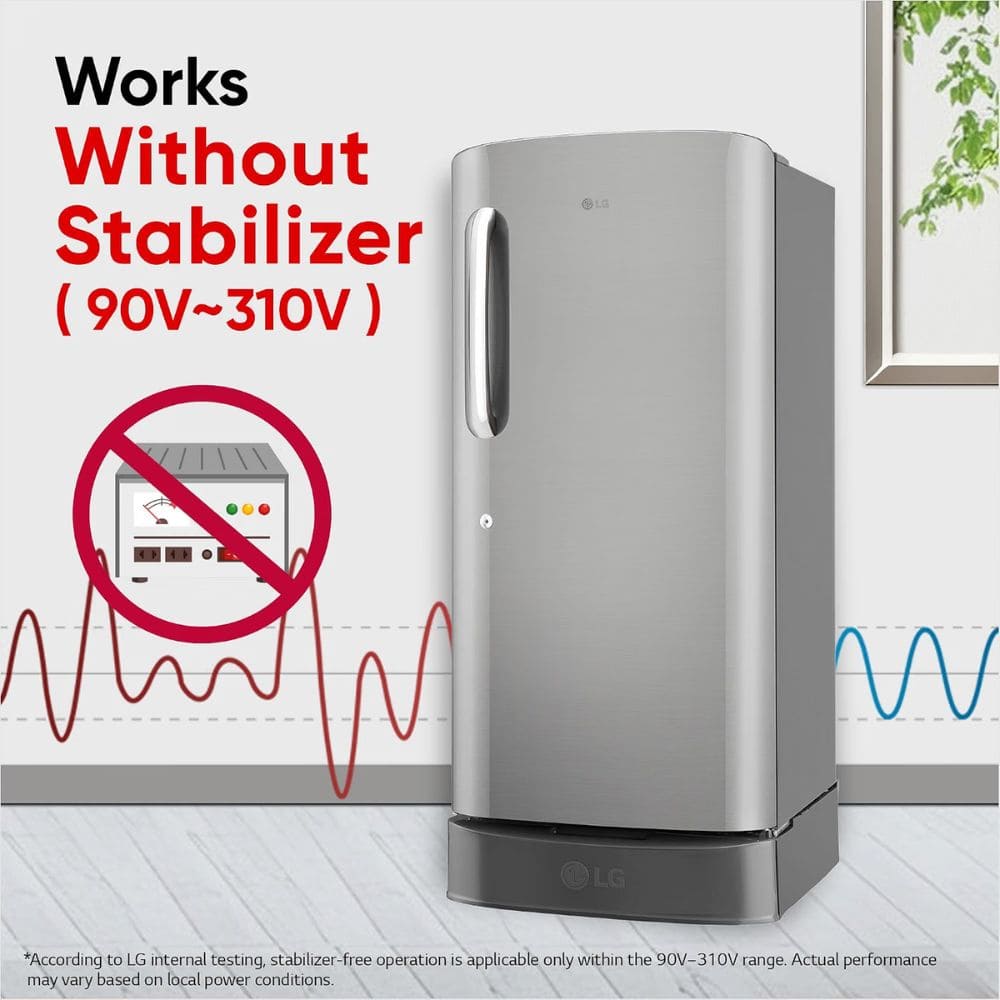 LG 210 Ltrs, 3 Star Direct Cool Single Door Refrigerator (GLD2236ZAPZ)
