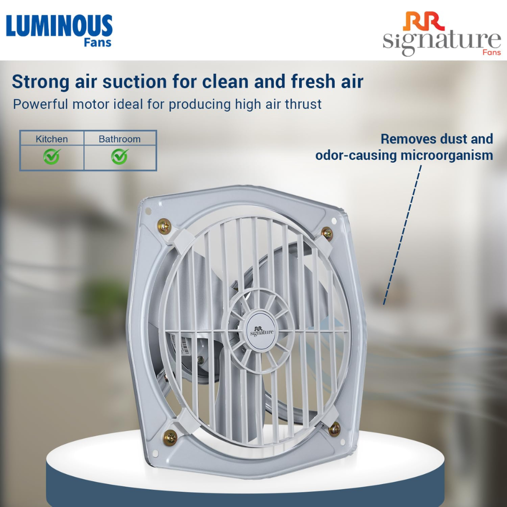 Luminous 230mm 3 Blade Metal Air Exhaust Fan (Vento Fresh)
