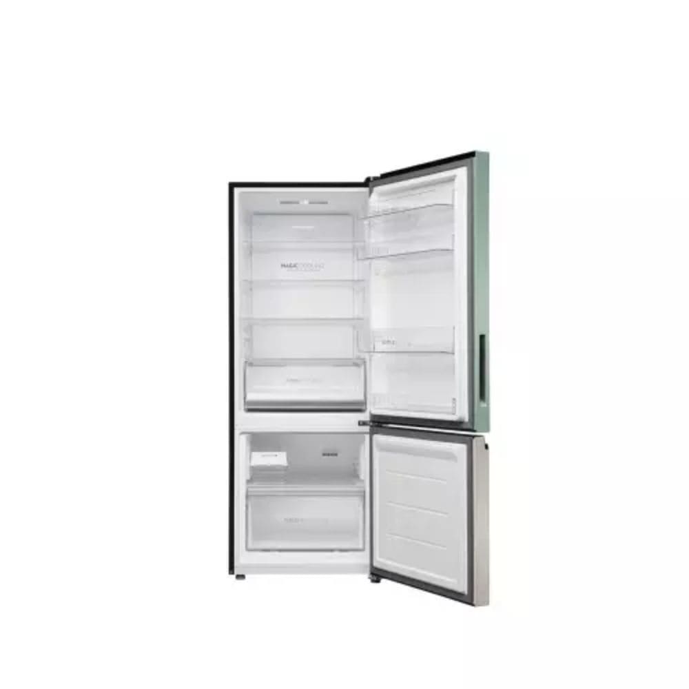 Haier 325L 2 Star Inverter Frost Free Double Door Refrigerator (HRB 3752SGGA P, Sage Green Glass)