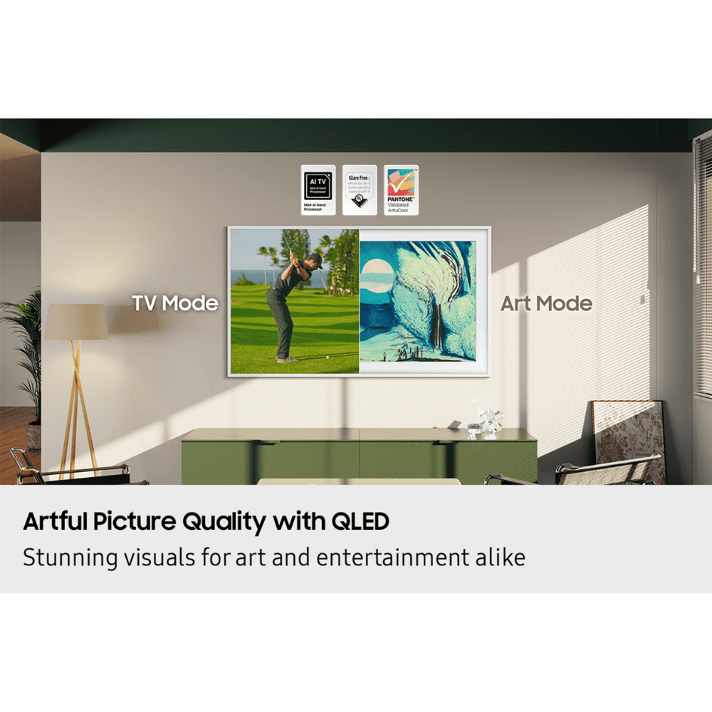 Samsung 43LS03F, 43 Inches The Frame 4K Ultra HD QLED TV, Black