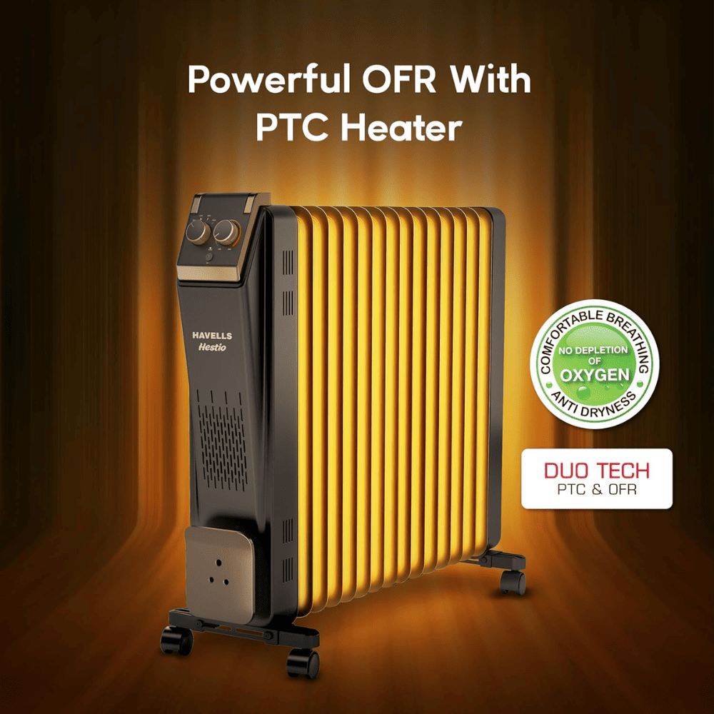 Havells Hestio 13F Oil Heater with PTC Fan, 2900W – Ankur Electricals