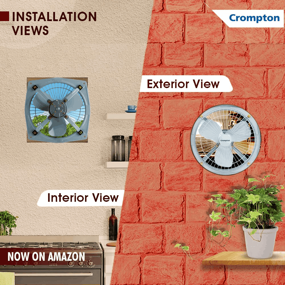 Crompton 250mm 3 Blade Fresh Air Exhaust Fan (DRIFT AIR+)