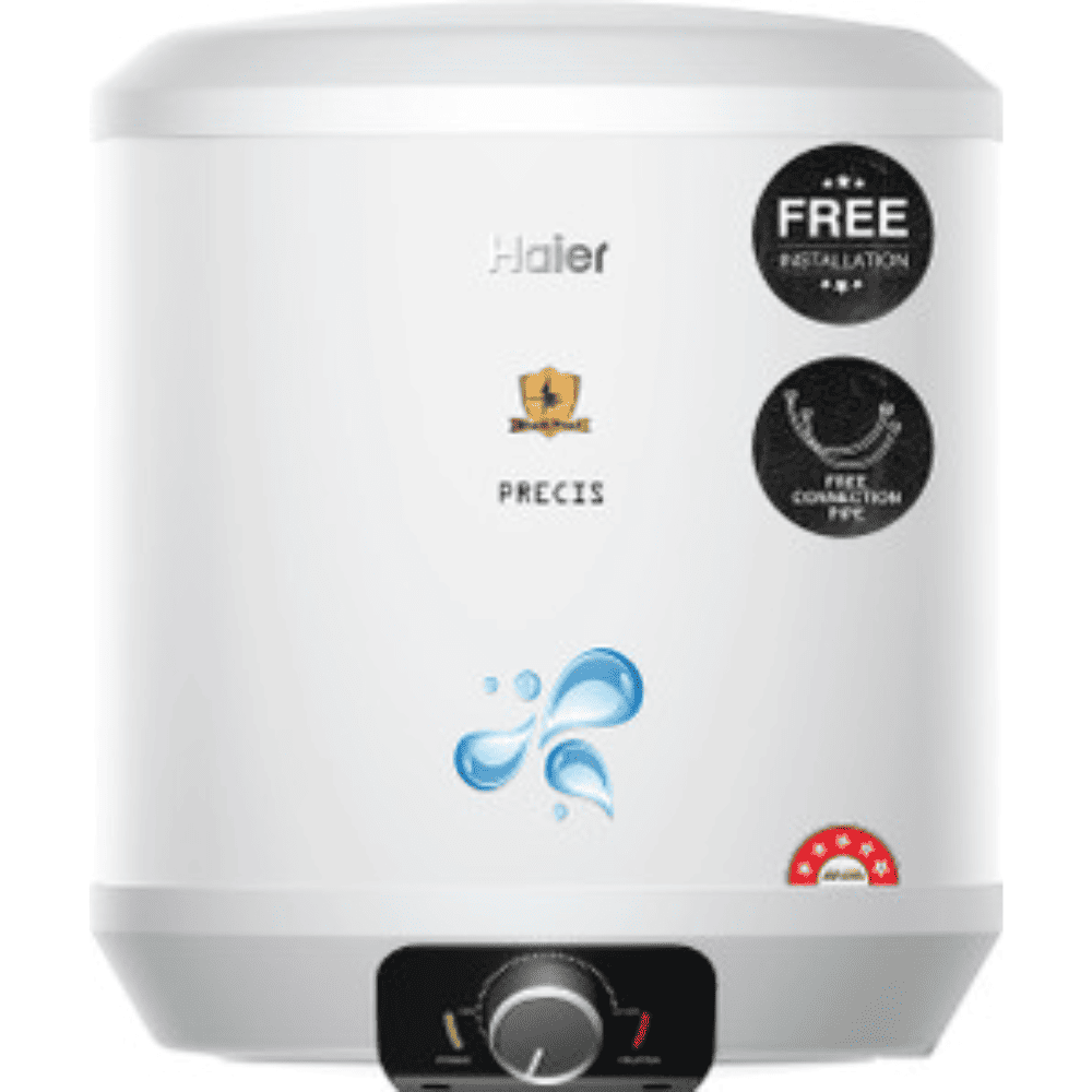 Haier 10 Ltrs Storage 5 Star Wall Mounting Water Heater Geyser (ES10V-PRECIS White)