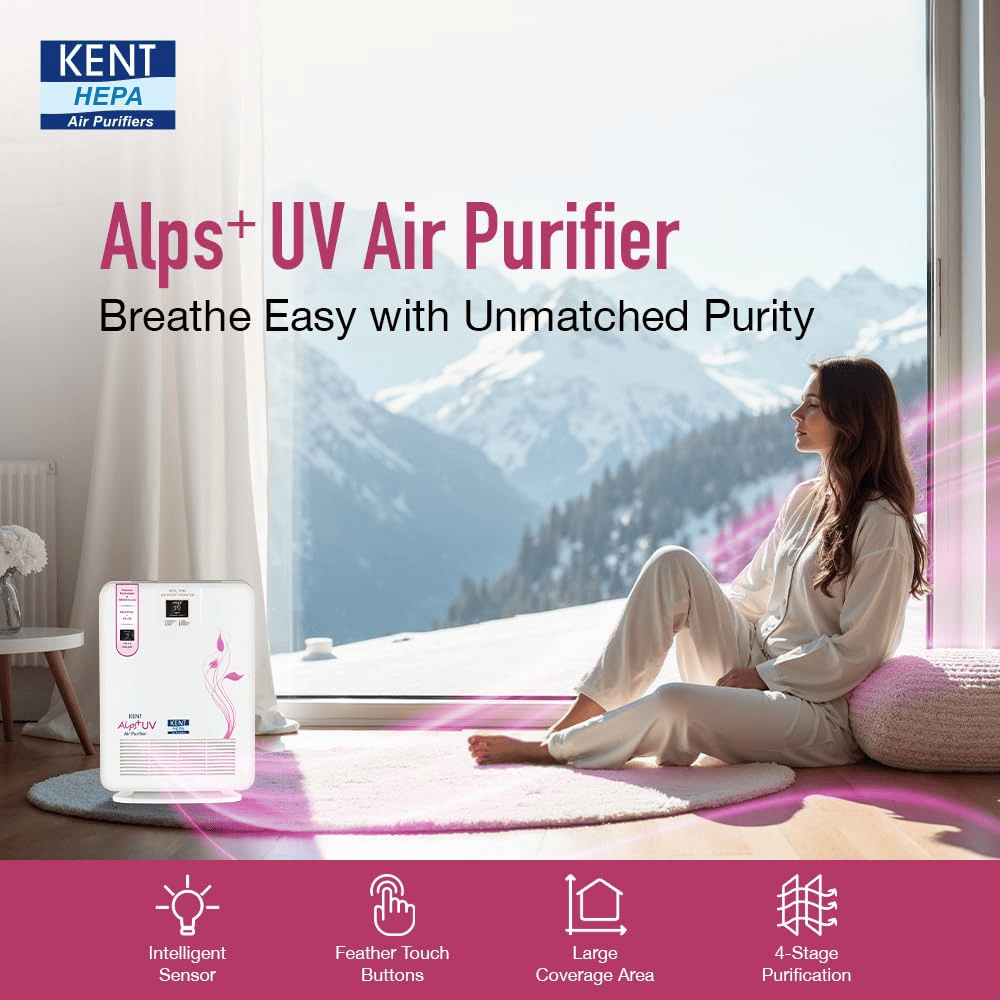 Kent Alps+UV H13 HEPA & Activated Carbon Filters Air Purifier
