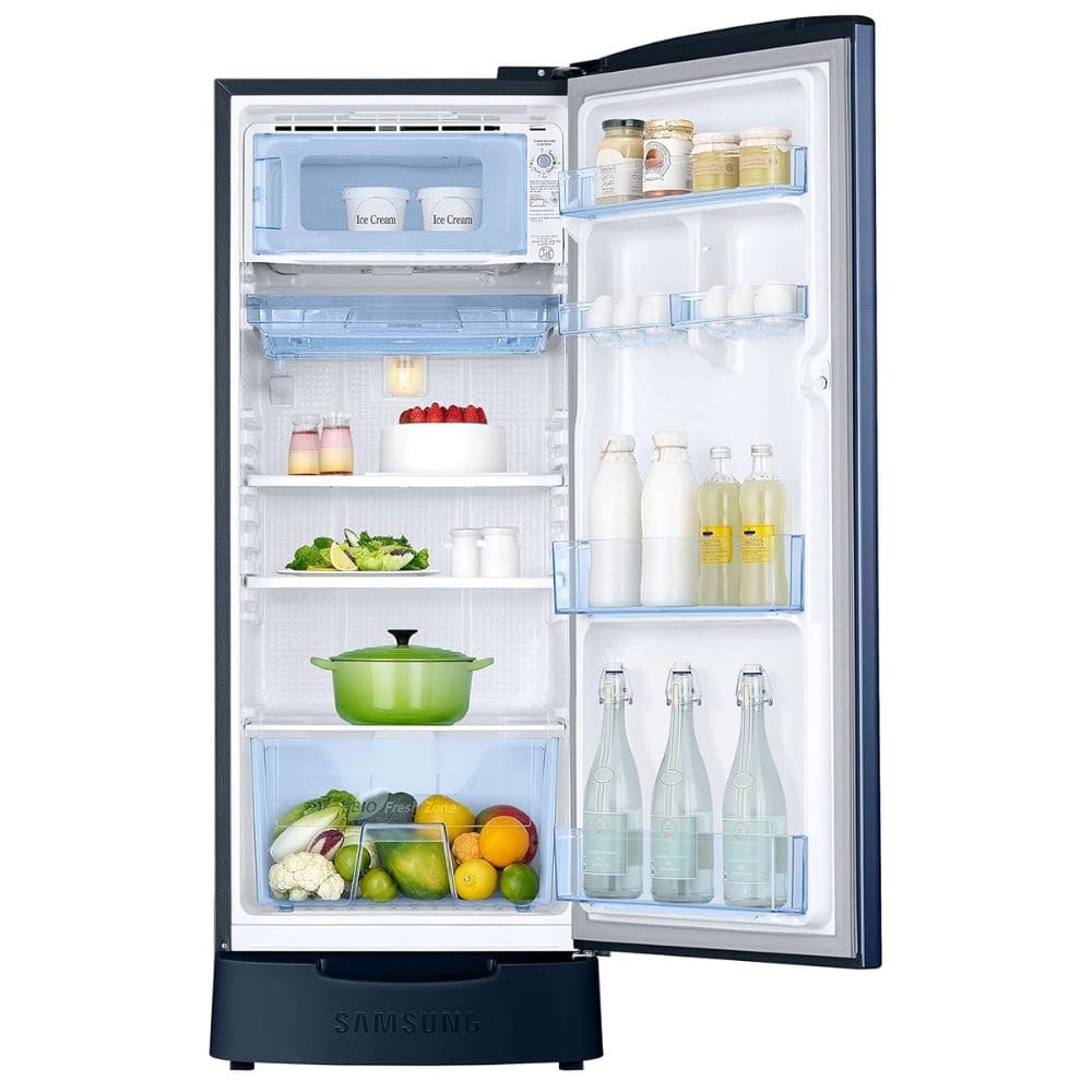 Samsung RR20C1823CU, 183 Ltrs Direct Cool Single Door Refrigerator, Camellia Blue