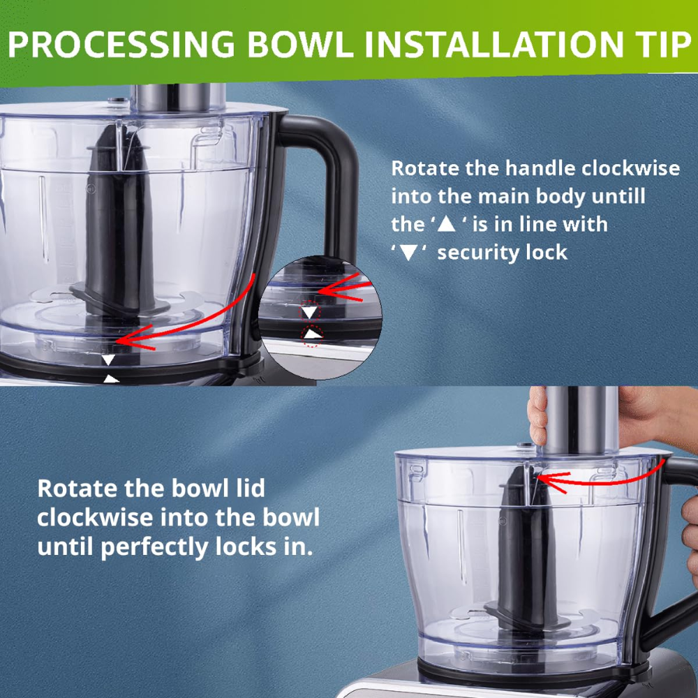 Inalsa Master, 1000 Food Processor for Kitchen with Blender Dry Grinding, Chutney Jar (Black)