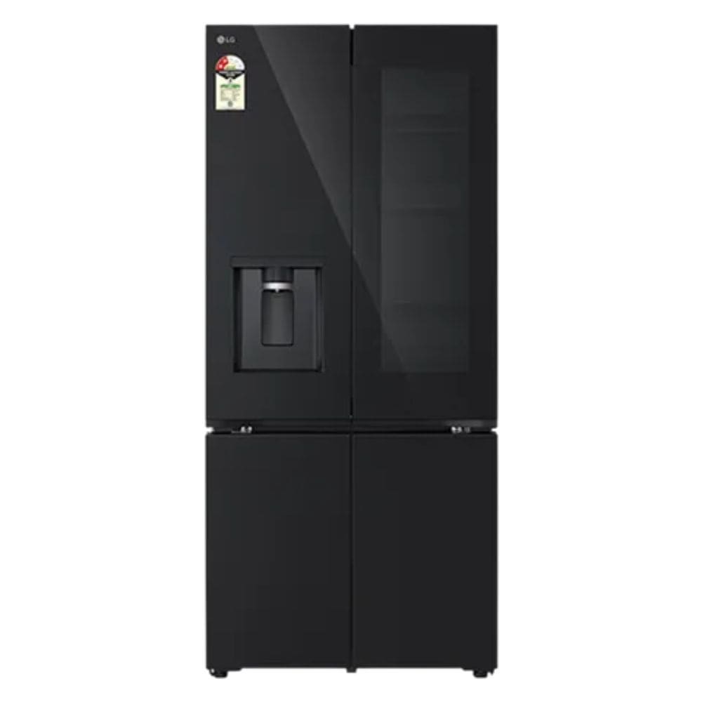 LG 610 Ltrs, 2 Star Convertible French Door Refrigerator (GV K25FFGFB, Black Glass)