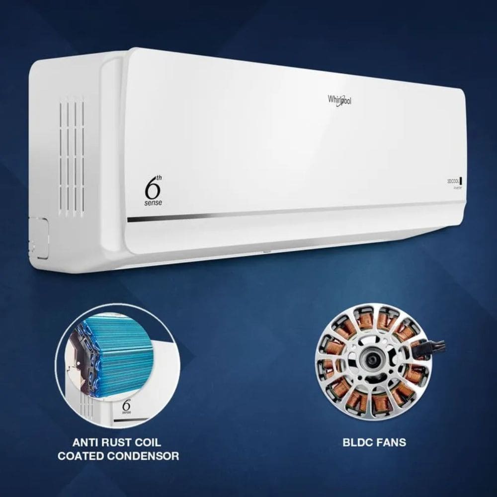 Whirlpool 1.0 Ton 3 star Inverter Split Air Conditioner (3D COOL PRO 10T 3S INV EXP S6M1PP0)