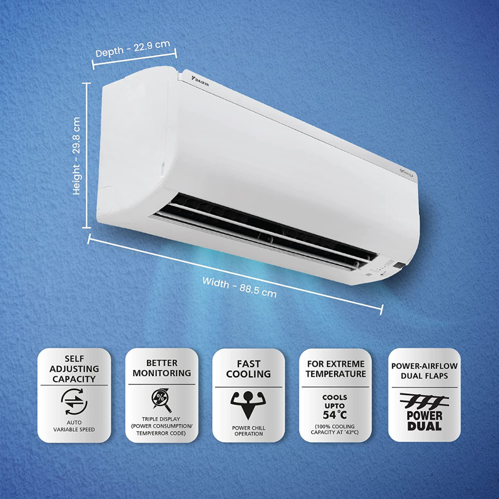 Daikin 1.5 ton 5 Star Inverter Split Air Conditioner (JTKJ50U)