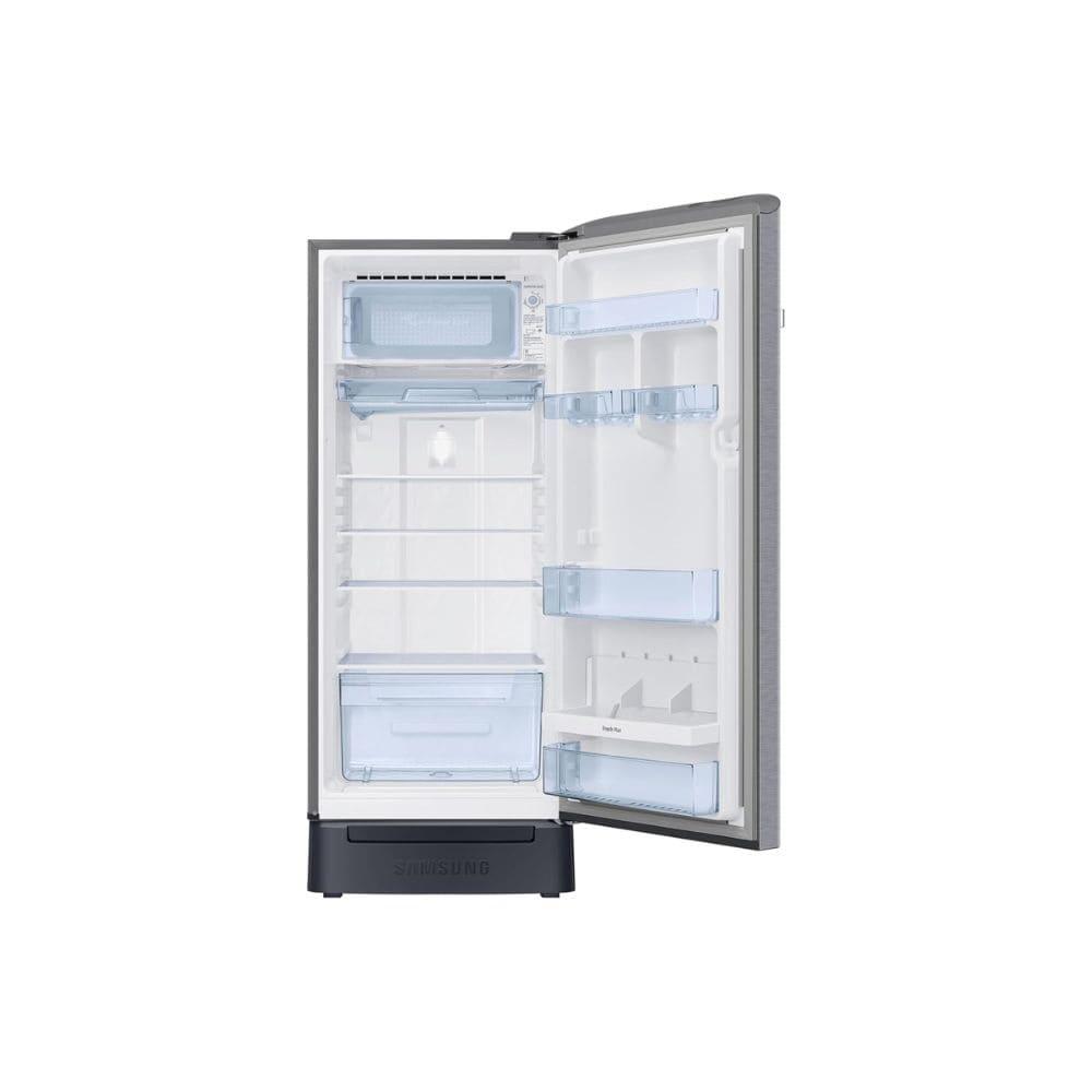 Samsung 215 Ltrs, 4 Star Digital Inverter, Direct Cool Single Door Refrigerator (RR23H2H34S8, Silver, Elegant Inox)