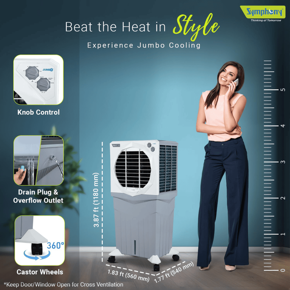 Symphony 95 Ltrs Jumbo Desert Air Cooler (JUMBO95XL+)