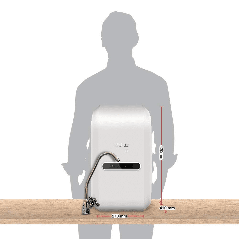 AO Smith Z2 Pro Ro, 5 Ltrs Storage, RO+MIN-TECH Under The Counter Water Purifier, Black & White