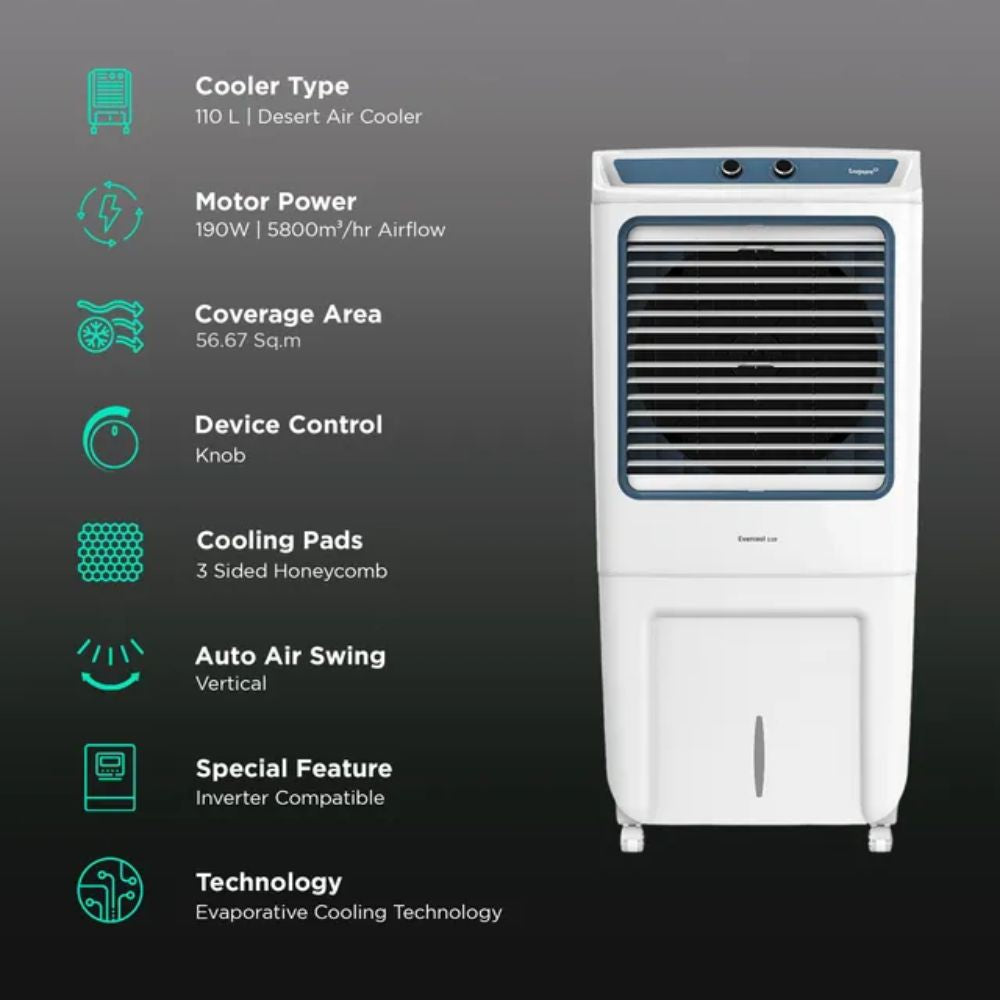 Livpure 110 Ltrs Freestanding Desert Room Air Cooler (Evercool 110L)