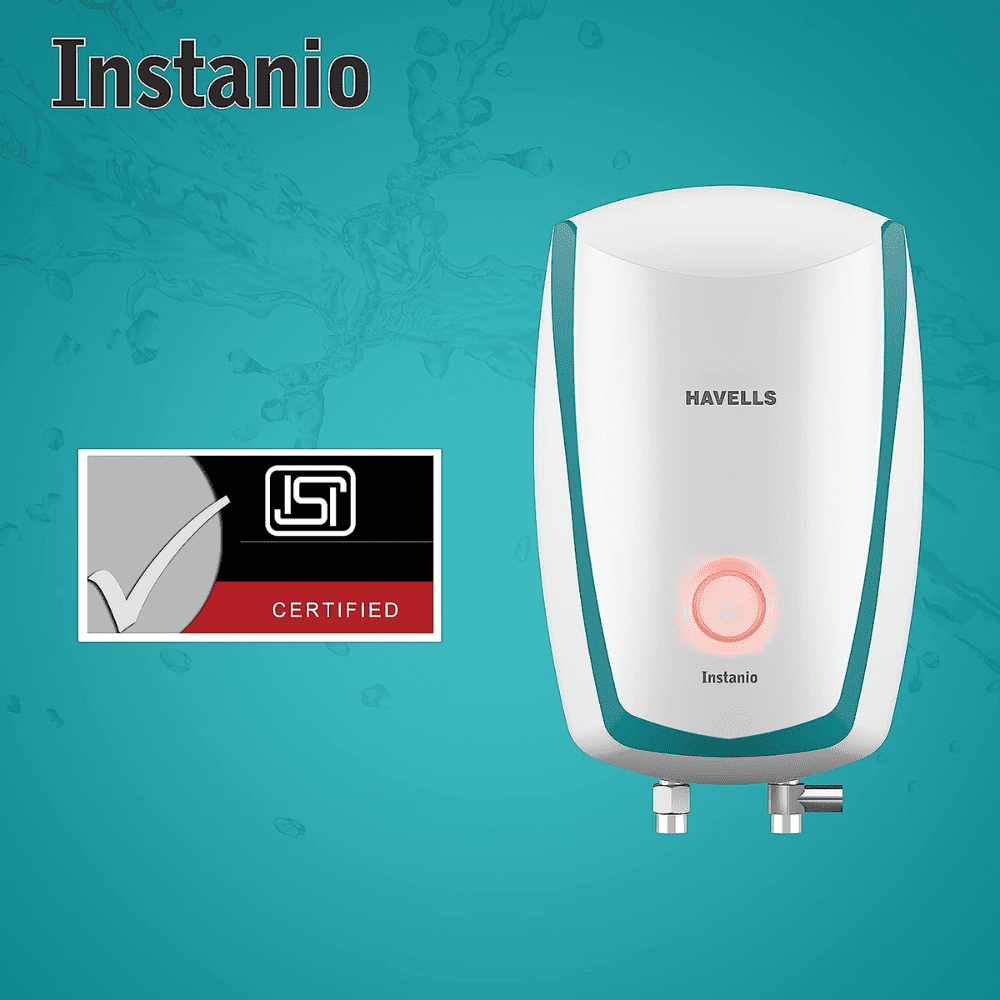 Havells 3 Ltrs Instant Water Heater Geyser (Instanio 3KW FP WHT/BLUE)