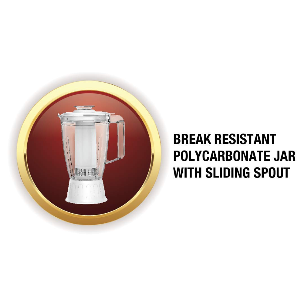 Havells JMG STILUS, 500 Watts 3 Jars Juicer Mixer Grinder (White)