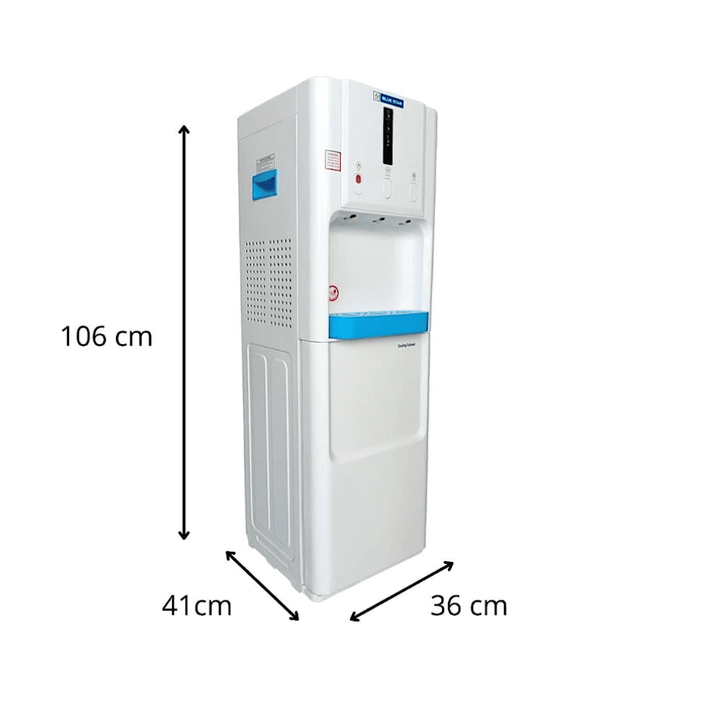 Blue Star BWD3FMRUA, 5 Ltrs Hot, Cold & Normal Floor Standing Water Dispenser, White