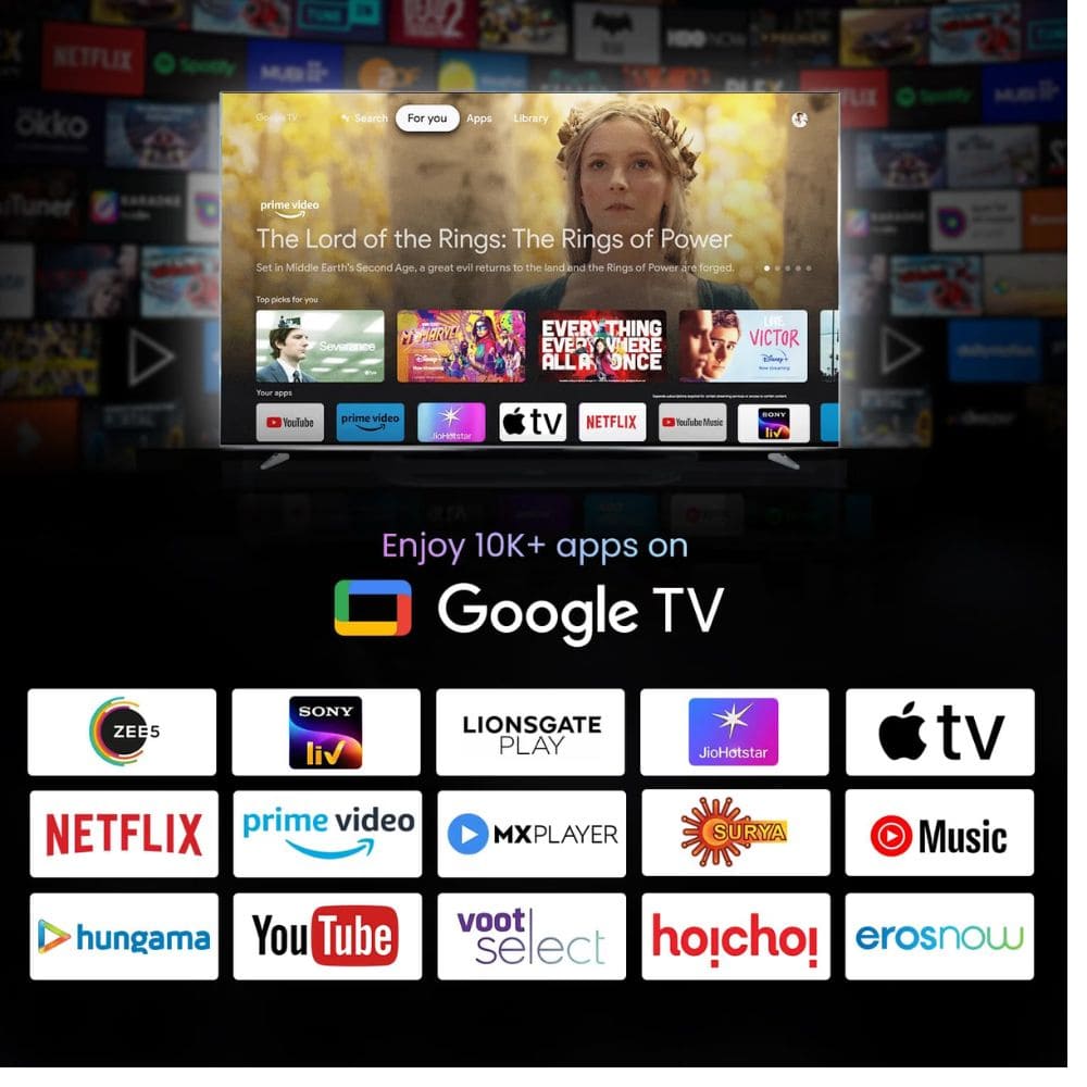 Haier H55M80FUX, 55 Inches 4K Ultra HD Mini LED Smart TV, Black