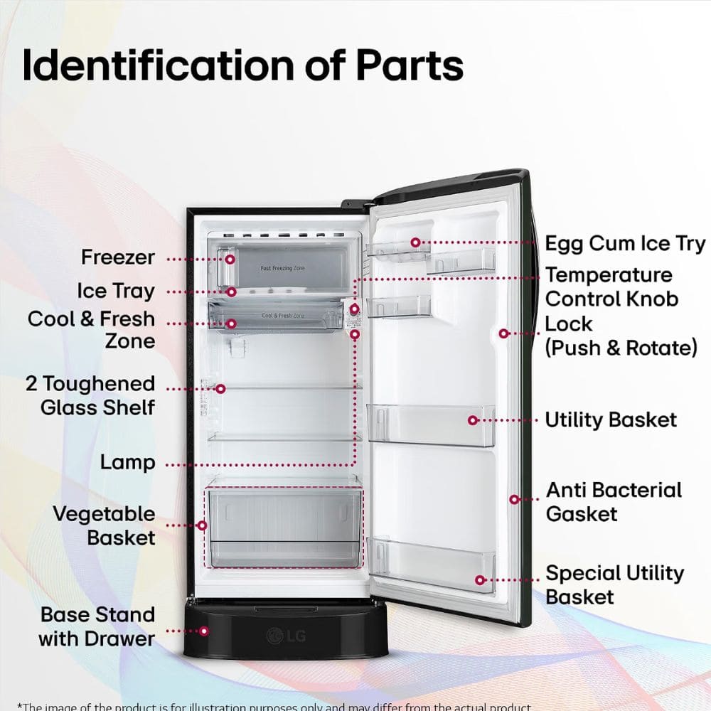 LG 201 Ltrs 3 Star Direct Cool Single Door Refrigerator (GLD2136ZHEG)