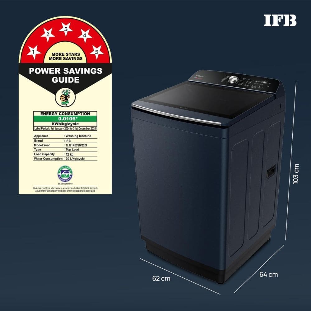 IFB 12 Kg 5 star Fully-Automatic Top Load Washing Machine (TL121RB2SN)