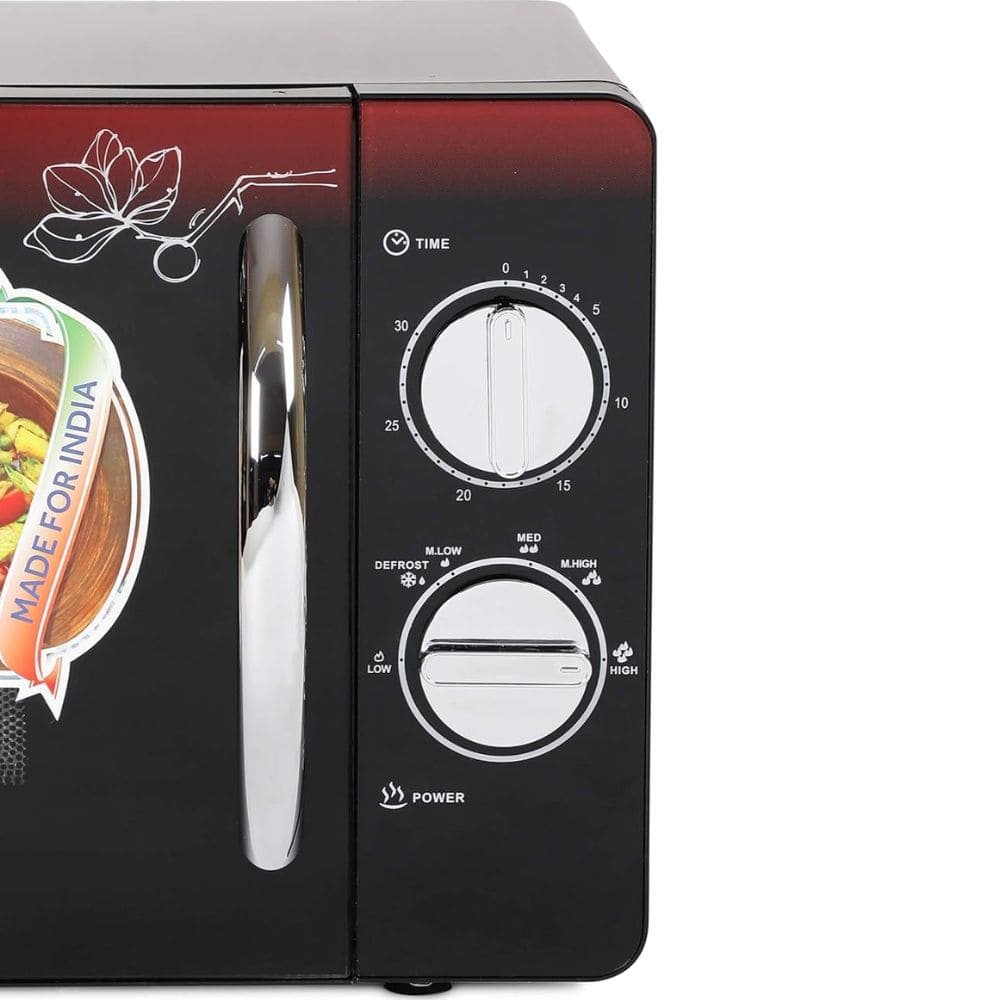 Haier 20 Ltrs Stainless Steel Solo Microwave Oven (HIL2001MFPH,Mirror Black)