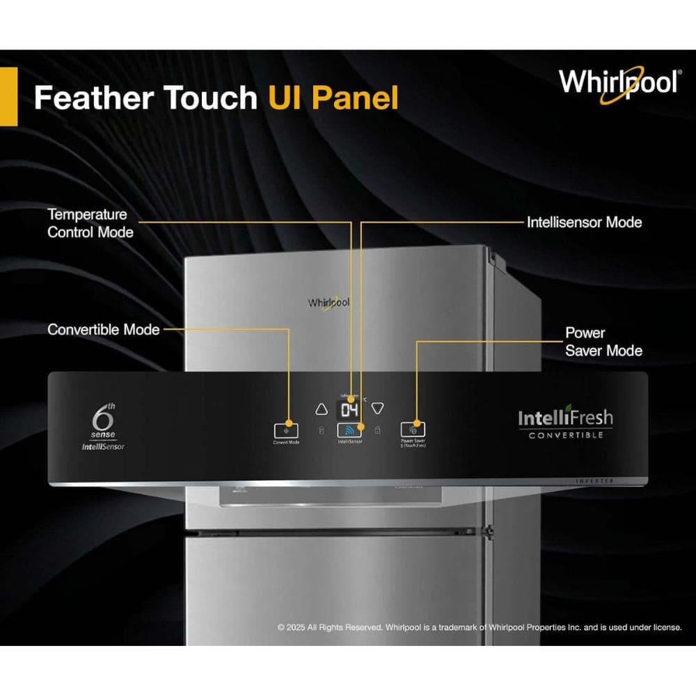 Whirlpool 467 Ltrs, 2 star IntelliFresh Convertible Inverter Frost Free Double Door Refrigerator (IF INV CNV 515 ALPHA STEEL Z)