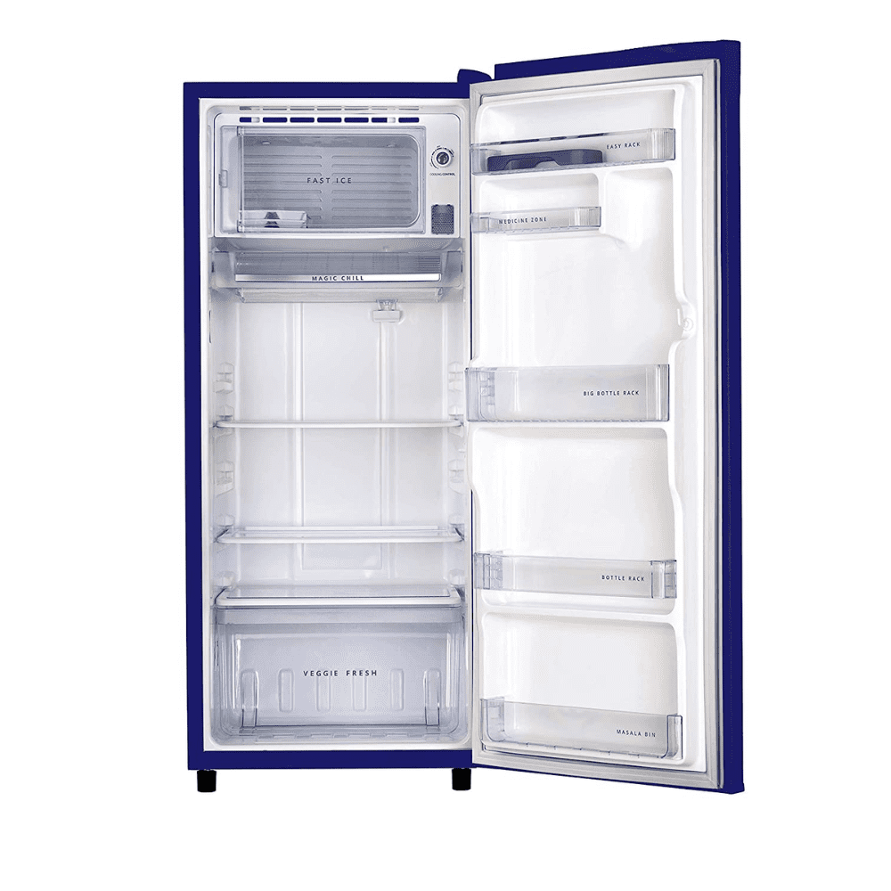 Whirlpool 215 IMPC PRM 3S SAPPHIRE FLOWER RAIN-Z, 192 Ltrs 3 Star Inverter Direct Cool Single Door Refrigerator, Sapphire Flower Blue