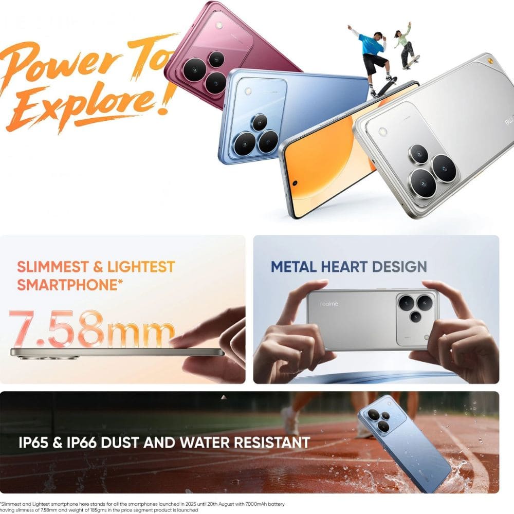 Realme P4 5g 8GB/256GB, Powerful 5G with Camera Control Android Phone (Multi Colour)