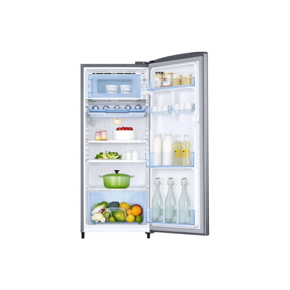 Samsung 183 Ltrs, 3 Star Digital Inverter, Direct Cool Single Door Refrigerator (RR20H2723S8N Silver, Elegant Inox)