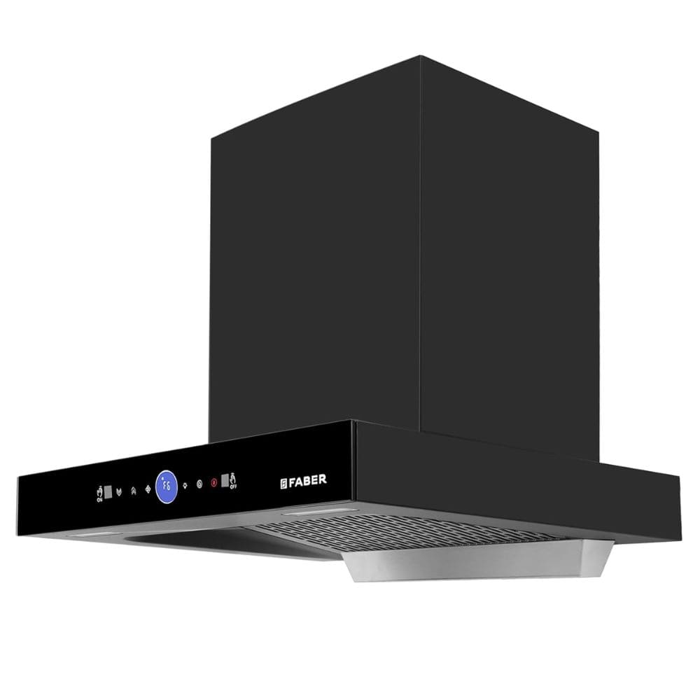 Faber HOOD DAZZELE BLDC FL HC, 60 cm 1500 m3/hr Auto Clean Wall Mounted curved glass Kitchen Chimney (Black)