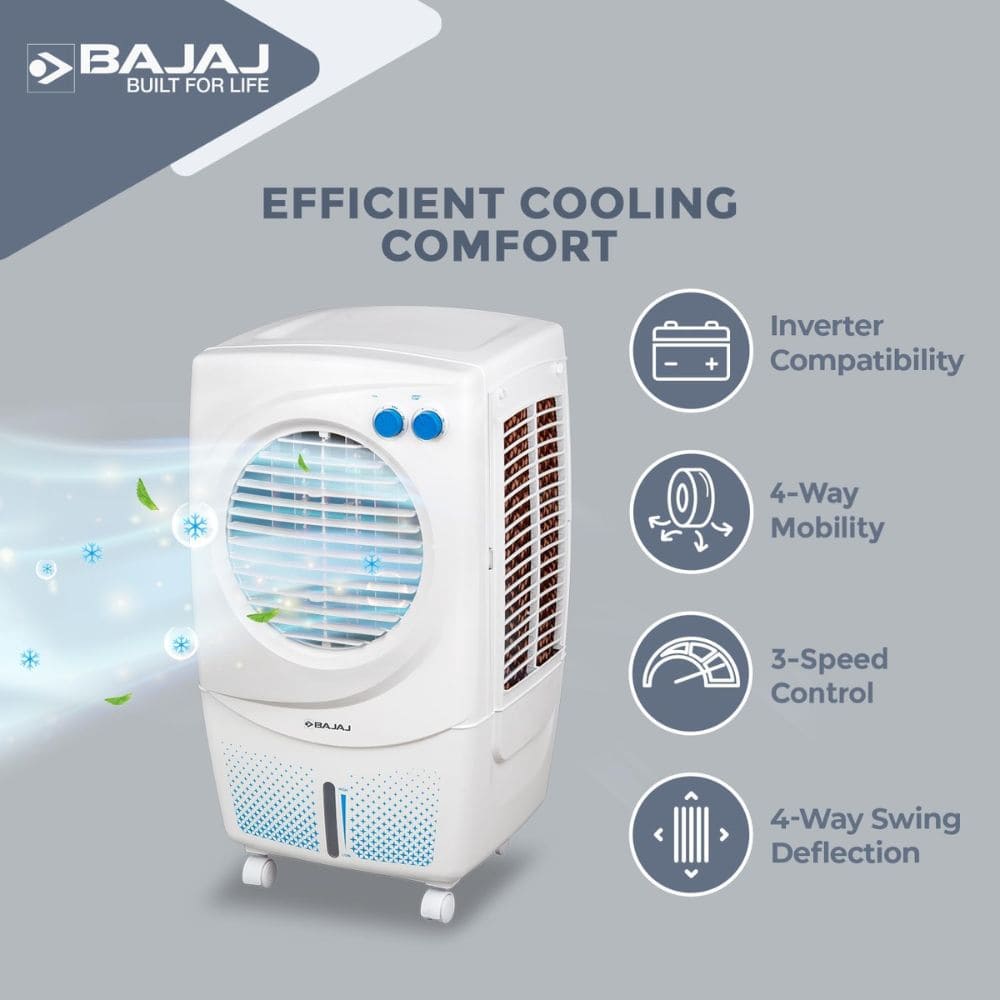 Bajaj PMH36 Torque, 36 Ltrs Portable Desert Room Air Cooler