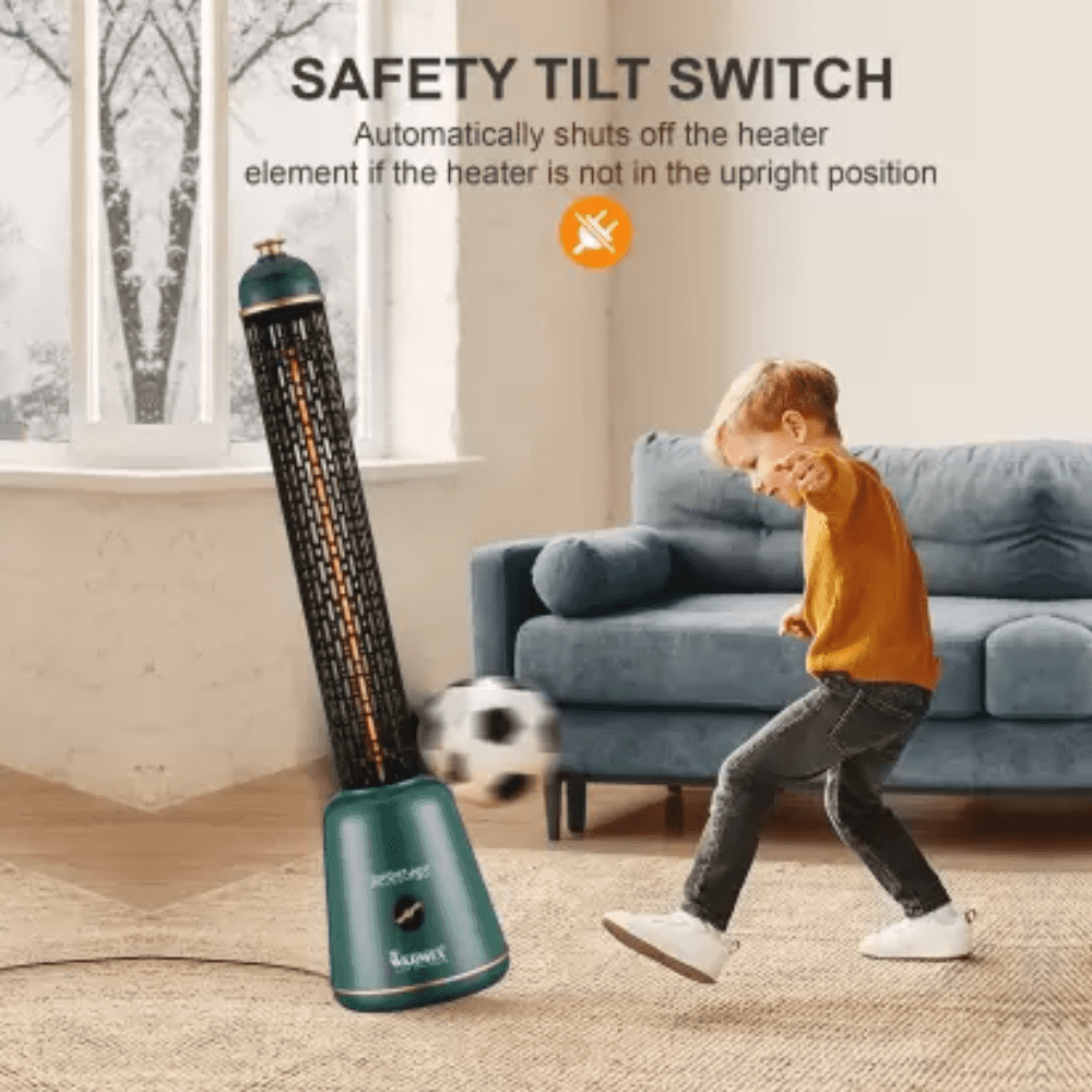 Warmex 1200 Watts Floor Mount Carbon Room Heater (HERITAGE, Dark Green)