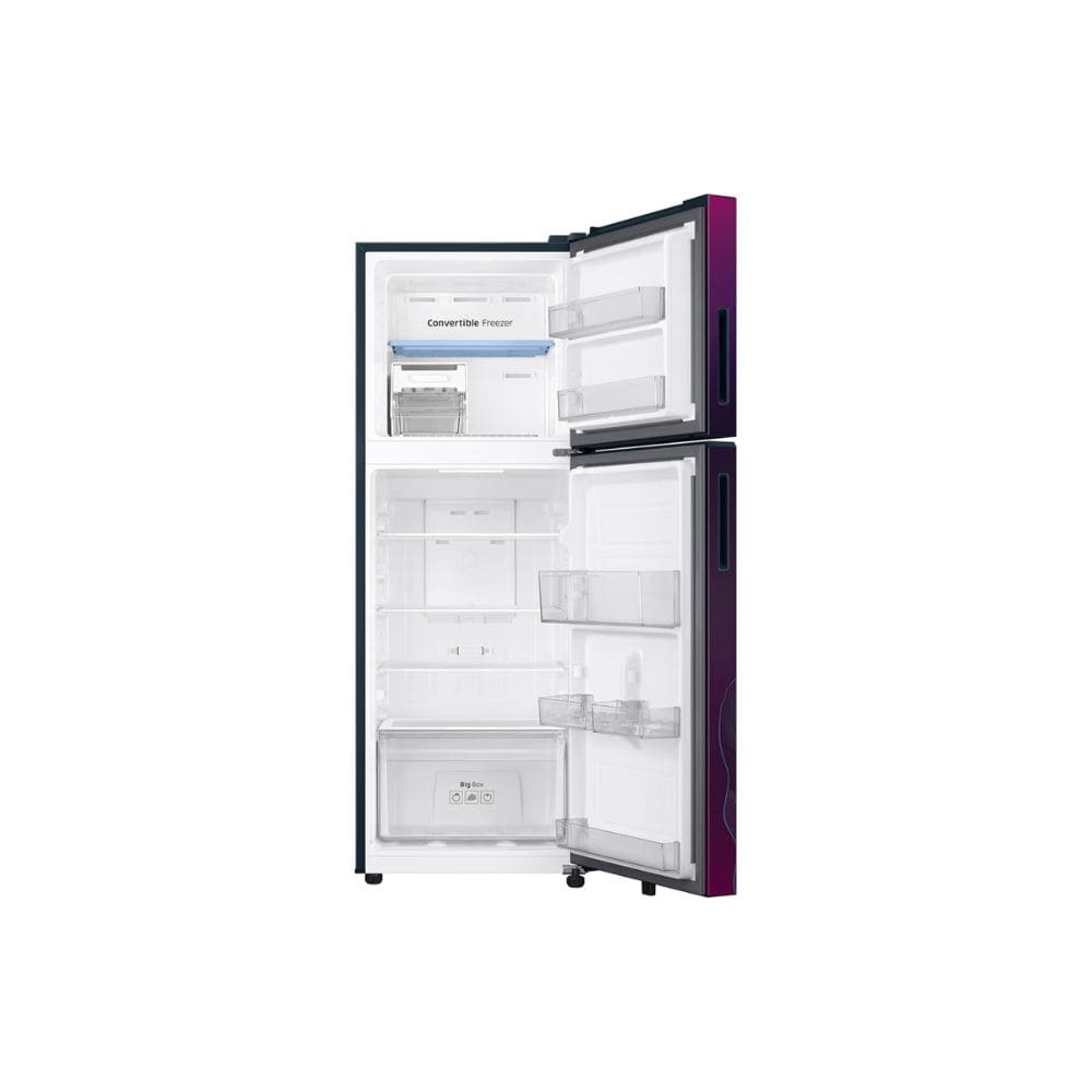 Samsung 236 Ltrs, 2 Star Digital Inverter Frost Free Double Door Refrigerator (RT40H28U2PRHL, Paradise Bloom Purple)