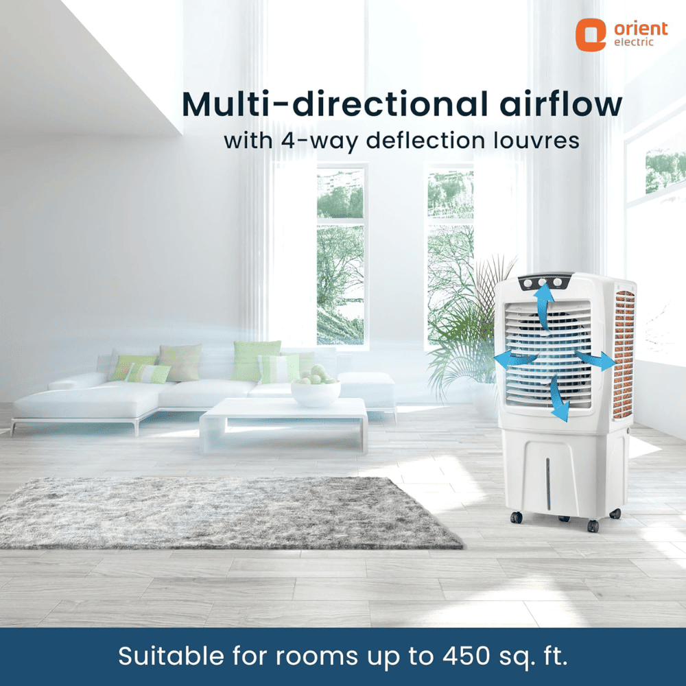 Orient 71 Ltrs Tornado Desert Air Cooler (CD7101H, Black & Gold)