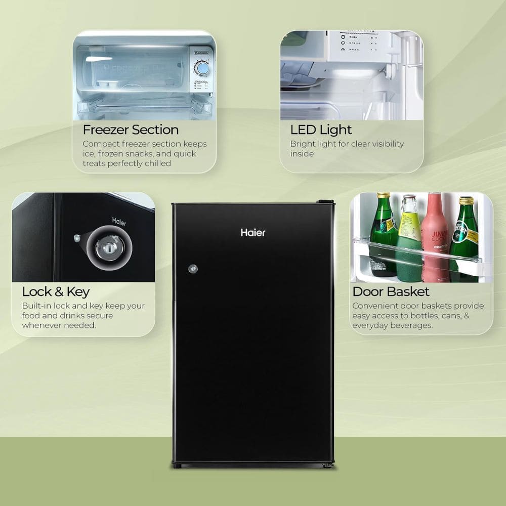 Haier 185 Ltrs, 1 Star Direct Cool Single Door Refrigerator (HRD 2061SCPA N,Coral Charm Glass)