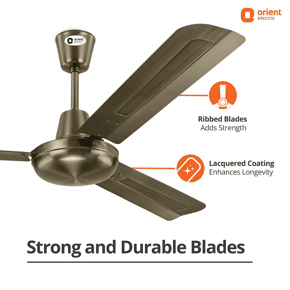 Orient Quasar, 1200mm 3 Blade Electroplated Decorative Ceiling Fan