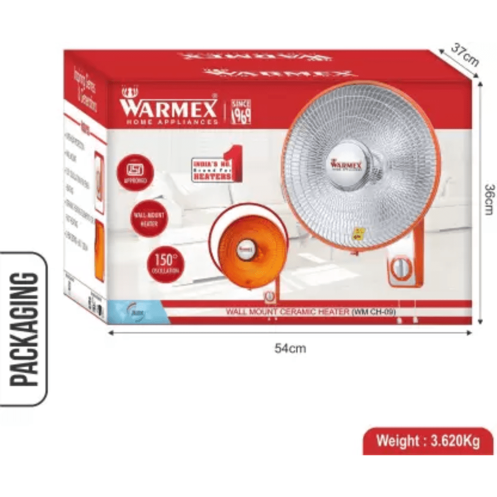 Warmex 1000 Watts Ceramic Pedestal Floor Mount Room Heater (WM-CH-09, Red & Black)