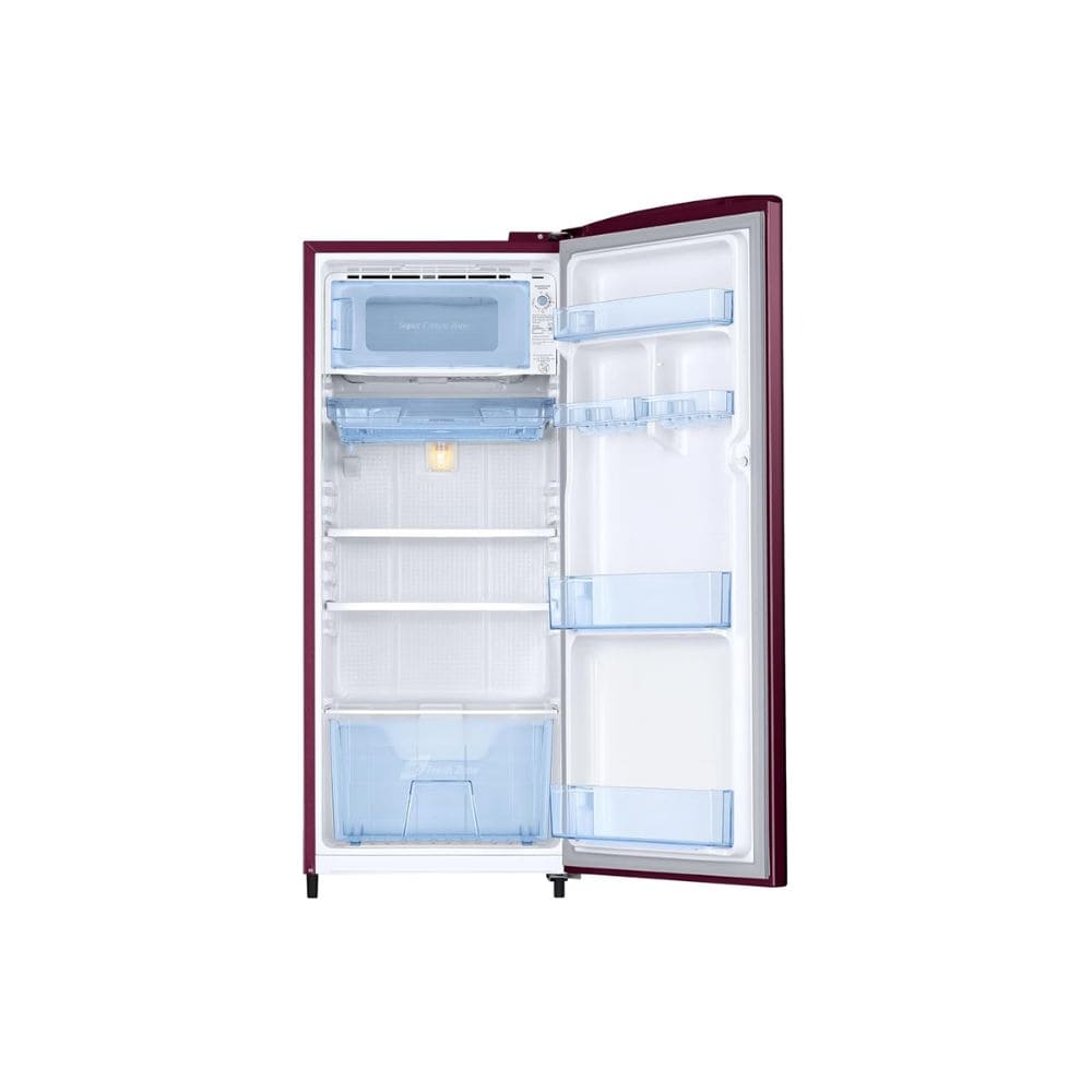 Samsung 183 Ltrs, 2 Star Digital Inverter, Direct Cool Single Door Refrigerator (RR20H2712HN, Himalayan Poppy Red)